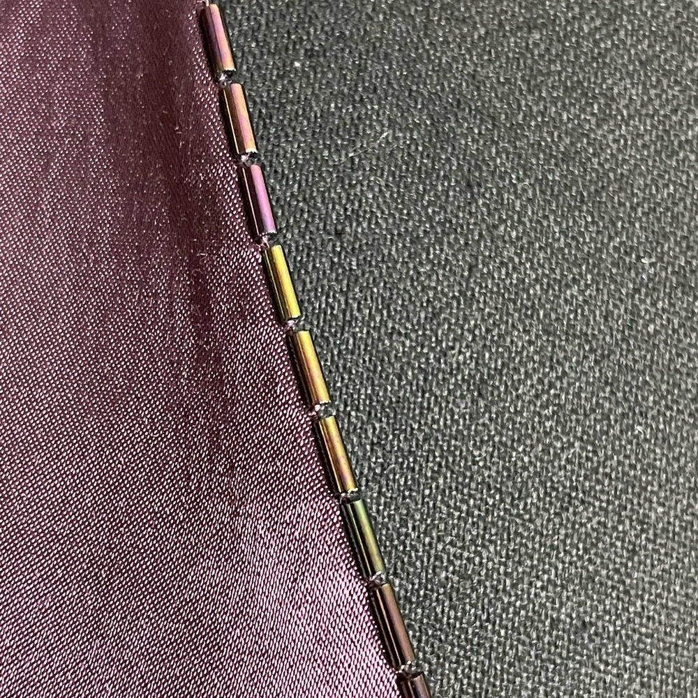 Elegant long gown by Zara Women in a deep plum shade size 10 - Picture 6 of 12